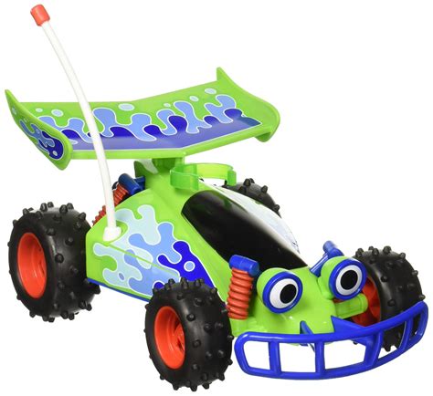 Product Description. Zippy and nimble RC is ready to go on an exciting Disney Pixar Toy Story 4 road trip! He's always up for an adventure and eager to help his friends. This toy car beams withhis cheery expression, big tread wheels that roll, a colorful body, speed spoiler and antennae. Place your favorite Toy Story figure in RC's seat and hit ...